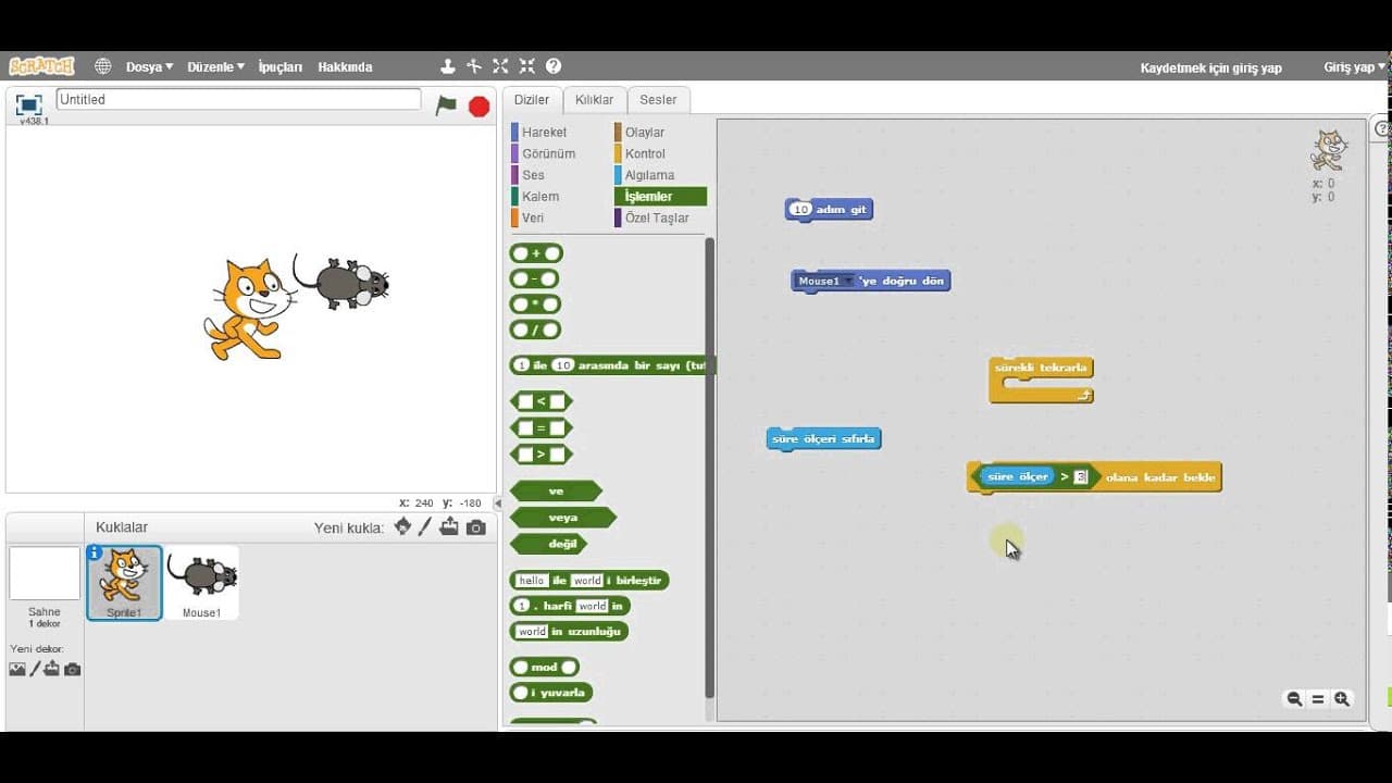 Geleceği Yazanlar (Turkcell) – Scratch 101 Eğitimi – Ders 5: Süre Ölçer Bileşeninin Kullanımı – Bölüm 5