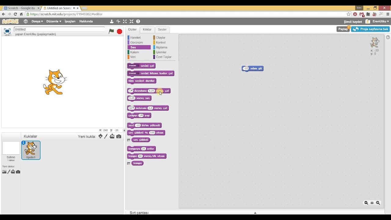 Geleceği Yazanlar (Turkcell) – Scratch 101 Eğitimi – Ders 1: Scratch’e Giriş – Bölüm 1