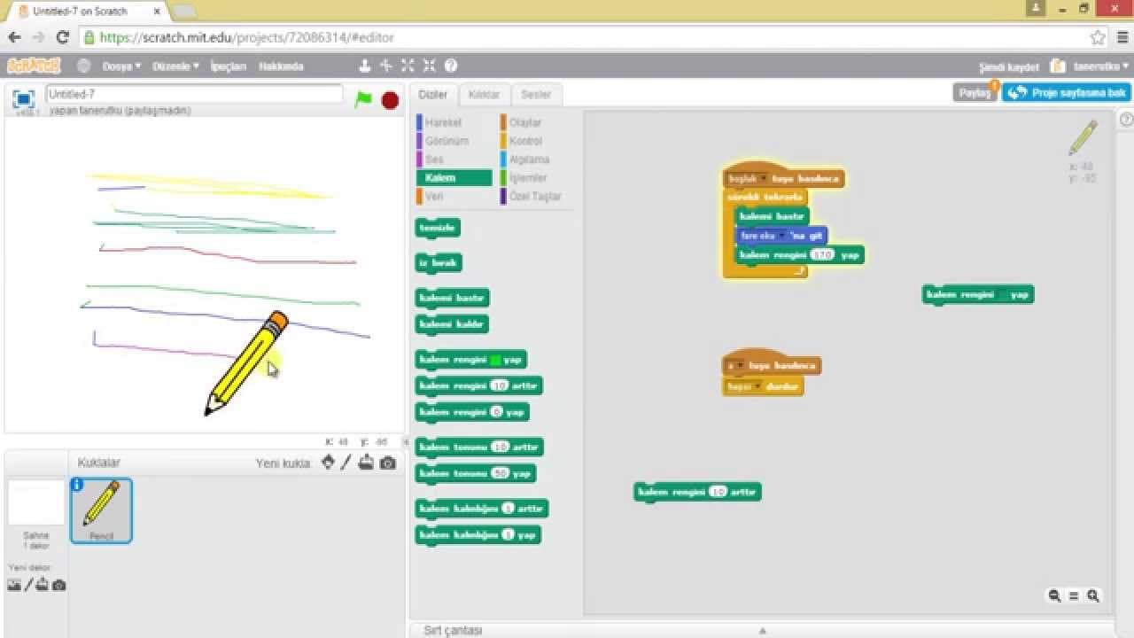 Geleceği Yazanlar (Turkcell) – Scratch 101 Eğitimi – Ders 3: Ses ve Kalem Blokları – Bölüm 4