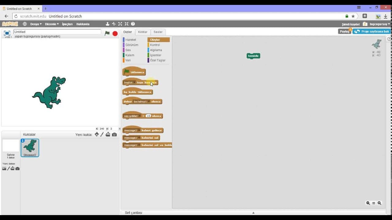 Geleceği Yazanlar (Turkcell) – Scratch 101 Eğitimi – Ders 4: Kontrol Blokları – Bölüm 2