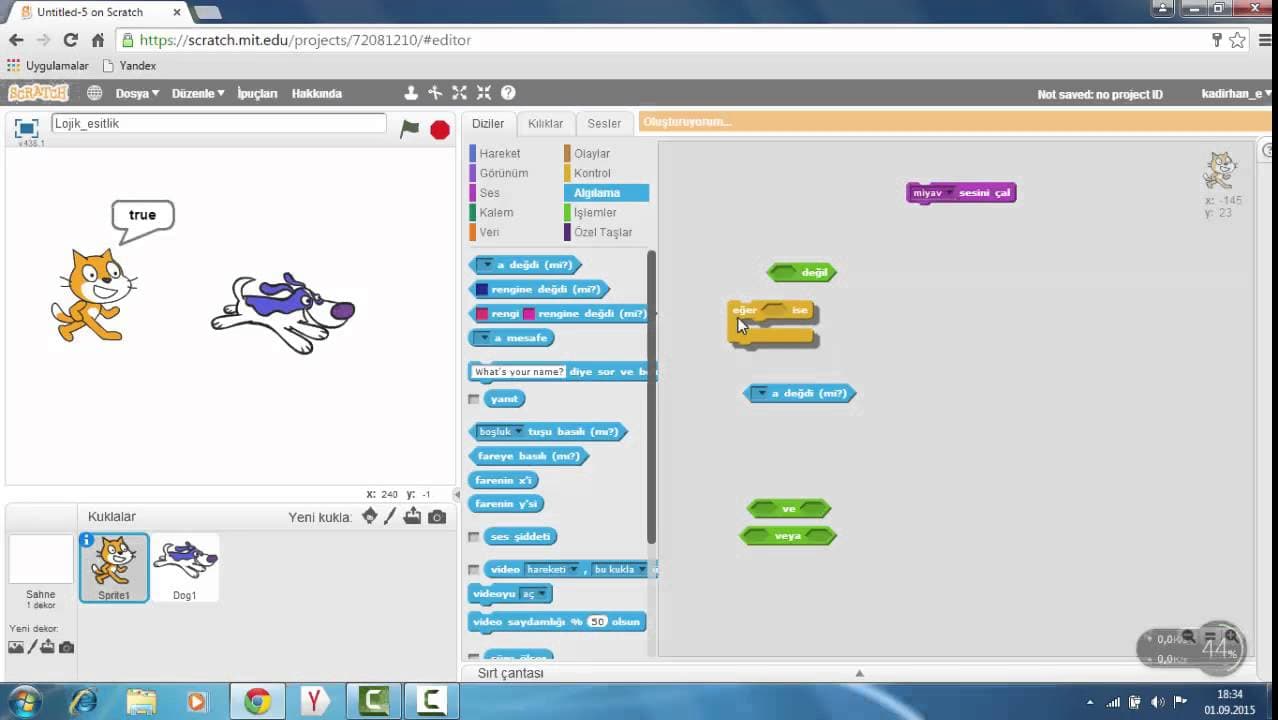 Geleceği Yazanlar (Turkcell) – Scratch 101 Eğitimi Ders 6 : İşlemler – Bölüm 3