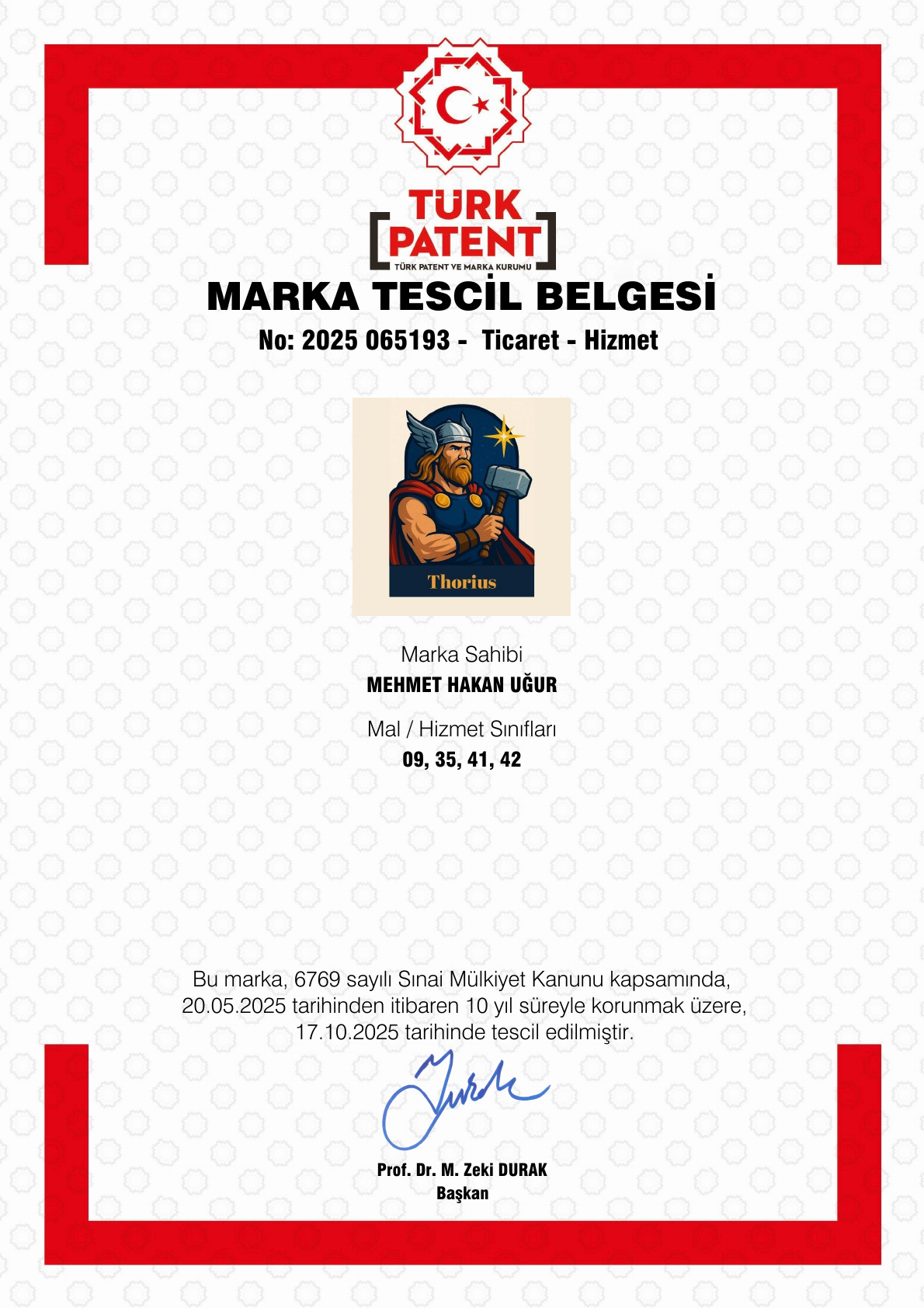 Marka Tescil Belgesi önizlemesi